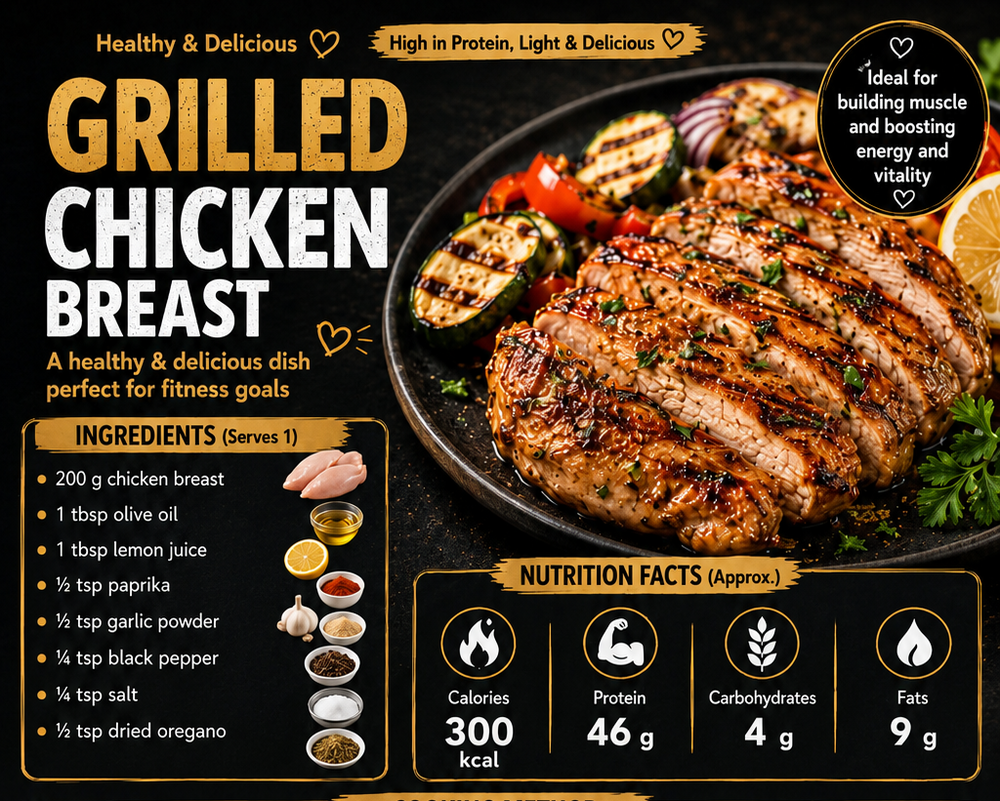 GRILLED GARLIC CHICKEN & BROCCOLI BOWL