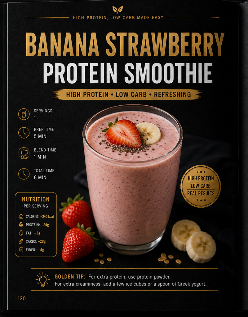banana strawberry protein smoothie