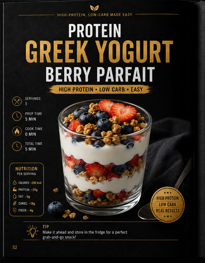 protein greek yogurt berry parfait